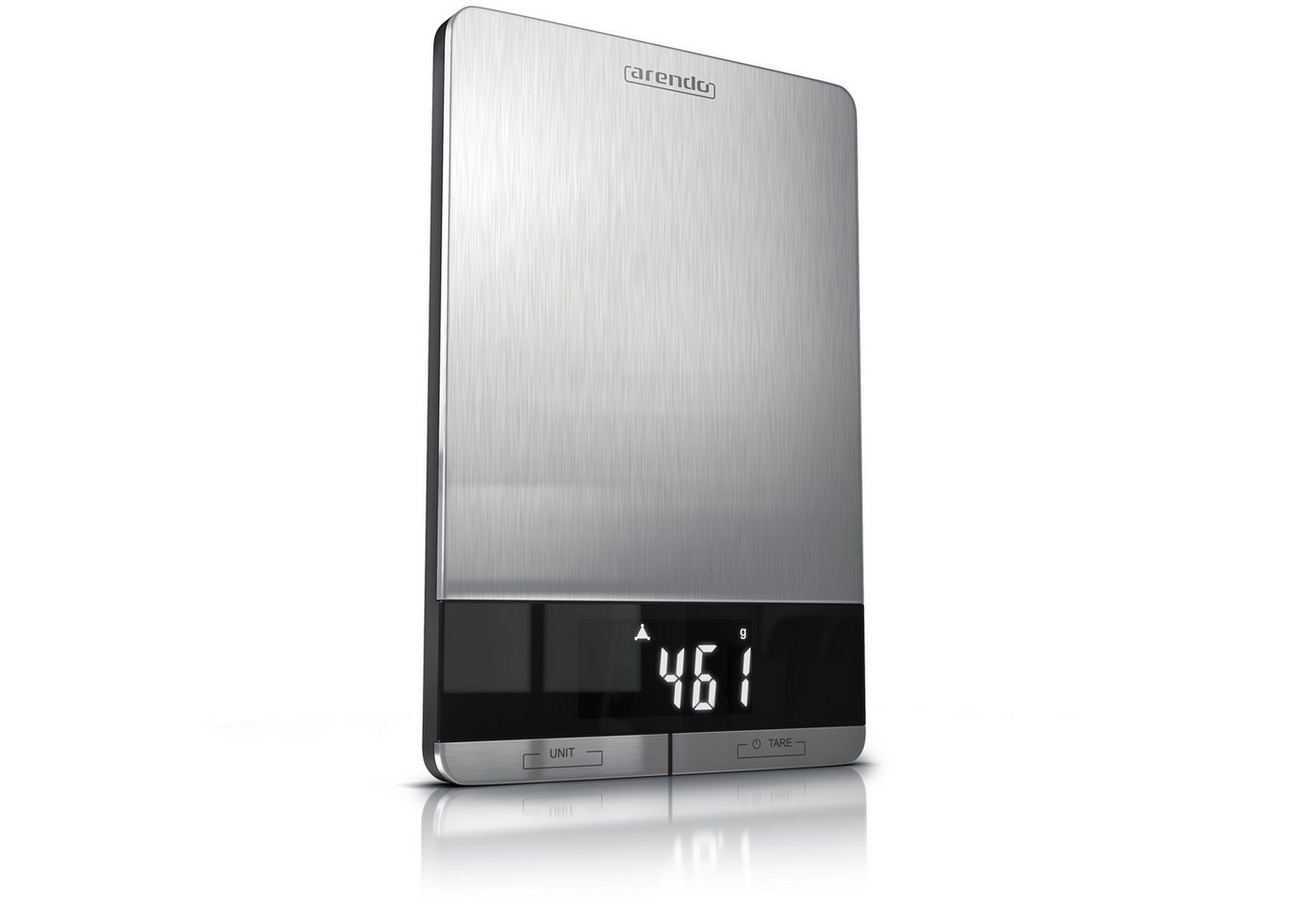 Arendo Küchenwaage Digital, Edelstahl, bis 5000 g, Digitalwaage, Touch, Tara, Hold, (1-tlg), Überlastanzeige, automatische Abschaltung, Antirutschfüße, GS, präz – Bild 5 von 5