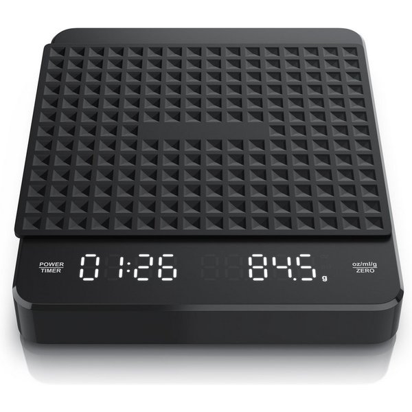 Arendo Küchenwaage digitale Kaffewaage, 3kg max., Baristawaage, Feinwaage 0,1 g Auflösung, (1-tlg), USB aufladbar, für Kaffee Espresso Shot Tee Gewürze Backzuta