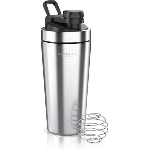 Arendo Protein Shaker Edelstahl Eiweißshaker 750 ml, verschließbar, bruchfest, BPA-frei, Edelstahl, (1-tlg), auslaufsicher, spülmaschinengeeignet, mit Tragegrif