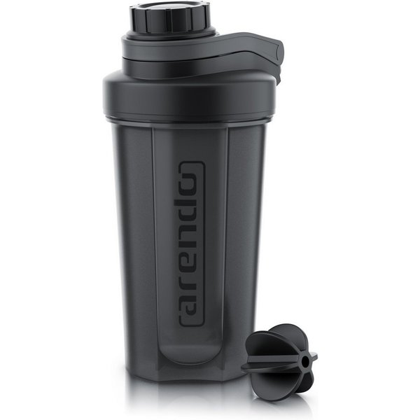 Arendo Protein Shaker Eiweißshaker 600 ml, verschließbar, spülmaschinengeeignet, BPA Frei, Kunststoff, (1-tlg., Shaker inkl. Mixball), Eiweiß Mixbecher mit Mixb