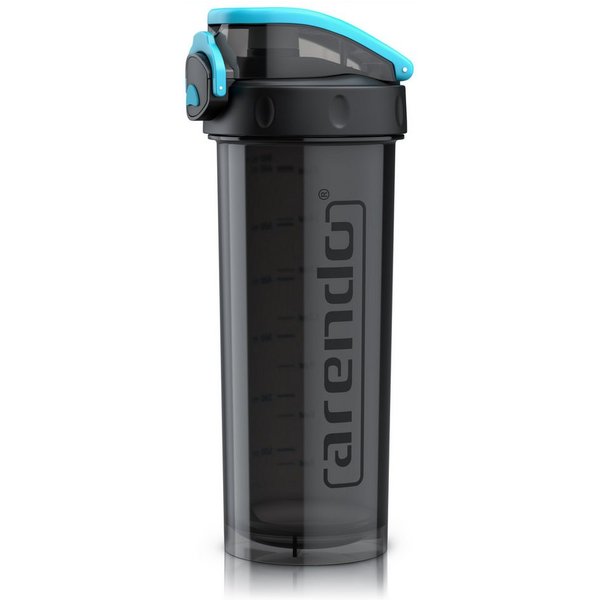 Arendo Protein Shaker Eiweißshaker 800 ml, verschließbar, spülmaschinengeeignet, Kunststoff, (4-tlg), Eiweiß Mixbecher, BPA-frei, für unterwegs, Yoga, Fitness, 