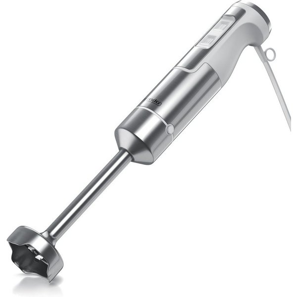 Arendo Stabmixer Edelstahl Pürierstab, Handmixer, stufenlose Regelung, weiß, 1000 W, Turbotaste, Abnehmbarer Mixfuß, GS-Zertifiziert, 1000 Watt