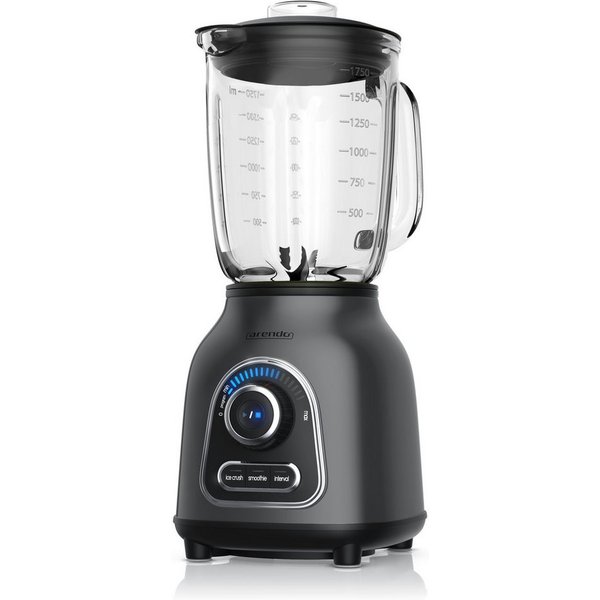 Arendo Standmixer Edelstahl Power Mixer, Hochleistungsmixer, 1,75l Glasbehälter, Blender, 1400 W, Edelstahlmesser, 10 Leistungsstufen, Impulsfunktion Hochleistu