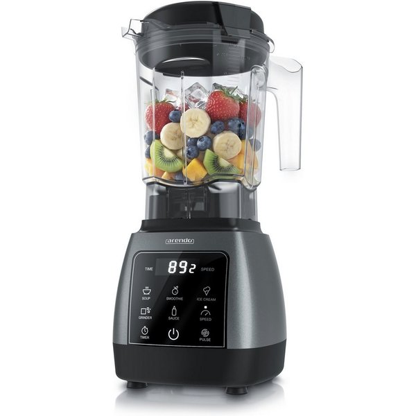 Arendo Standmixer Hochleistungsmixer 2000W, 2L Behälter, Touchpanel, max. 24.000 U/min, 2000 W, Smoothie Maker, Blender, 5 Programme, Timer, Mixer mit Display