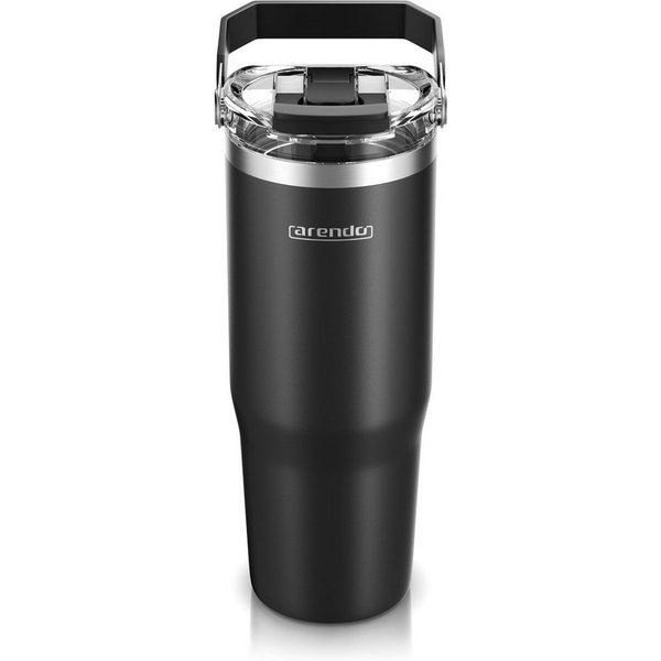 Arendo Thermobecher Thermal Mug 900 ml, Kaffee to go Becher mit Deckel aus Edelstahl 0,9 L, 1-tlg., Edelstahl (SUS304 innen, SUS201 außen), Deckel aus Kunststof
