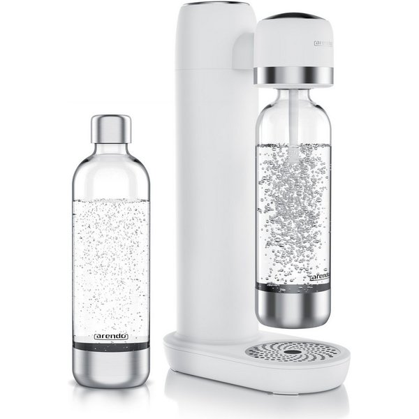 Arendo Wassersprudler Soda Maker mit 2x 1000 ml Flaschen, kompatibel mit 60l CO2 Zylindern, (Set, 3-tlg., Soda Maker, PET-Flasche), Soda Streamer + 2 Wasserflas