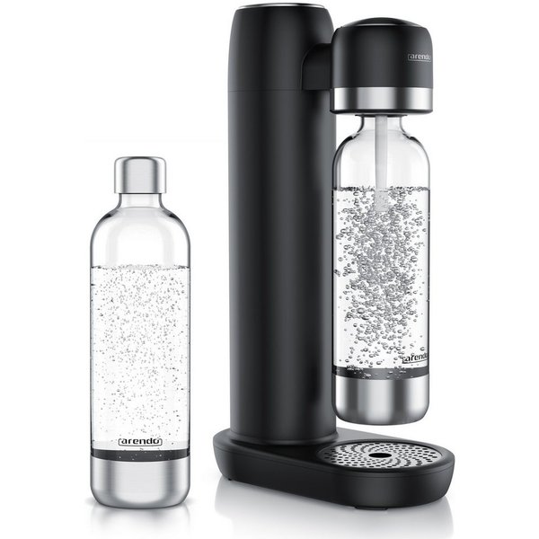 Arendo Wassersprudler Soda Streamer, 2x 1000 ml Flaschen, kompatibel mit 60l CO2 Zylindern, (Set, 3-tlg., Soda Maker, 2x PET-Flasche), Soda Maker + 2 Wasserflas