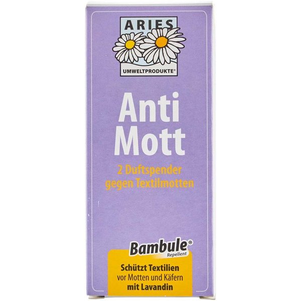 Aries Insektenspray Anti Mott - 2 Duftspender gegen Textilmotten