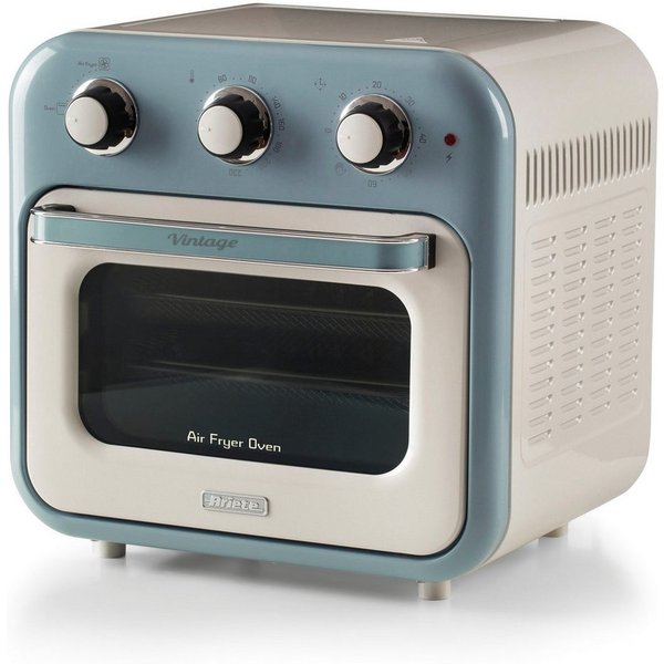 Ariete Heißluftfritteuse 4632BL, 1400 W, Vintage Backofen und Rotisserie in Einem, 16 L blau