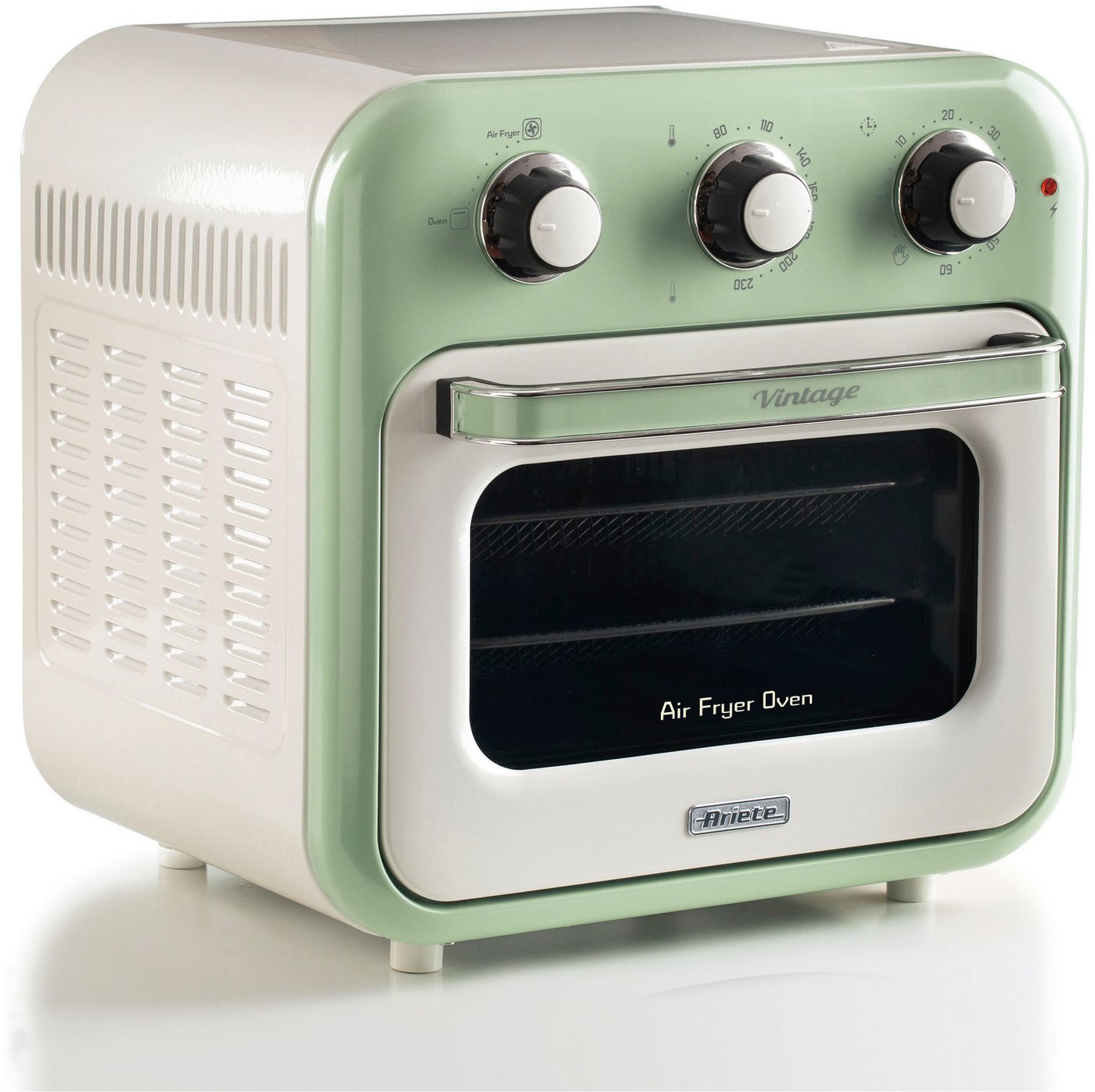 Ariete Heißluftfritteuse 4632GR, 1400 W, Vintage Backofen und Rotisserie in Einem, 16 L grün – Bild 2 von 5