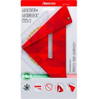 ARISTO Geocover rot, inkl. Geodreieck® 22,5 cm, Motiv Basic