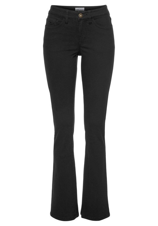 Arizona Bootcut-Jeans Baby-Boot Bootcut-Stil, figurbetonte Passform, mit Used-Effekten – Bild 5 von 5