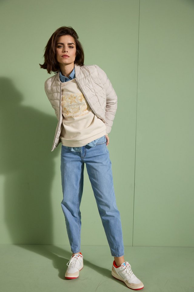 Arizona Bootcut-Jeans Baby-Boot Bootcut-Stil, figurbetonte Passform, mit Used-Effekten – Bild 4 von 5