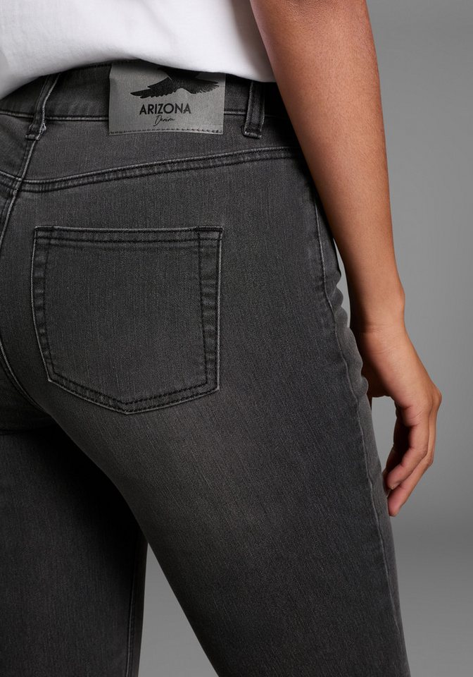Arizona Bootcut-Jeans Shaping elastische Passform, Bootcut-Beinform, Used-Waschung, hohe Taille – Bild 3 von 5