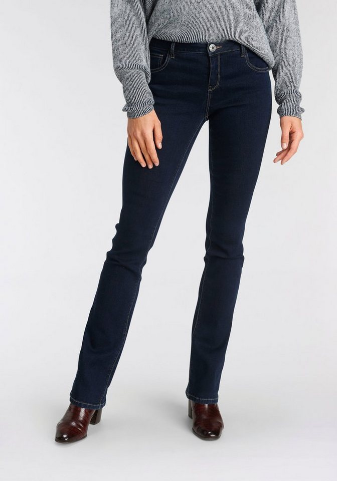Arizona Bootcut-Jeans Ultra-Stretch normale Passform, Baby-Bootcut, Used-Look-Waschung – Bild 2 von 5