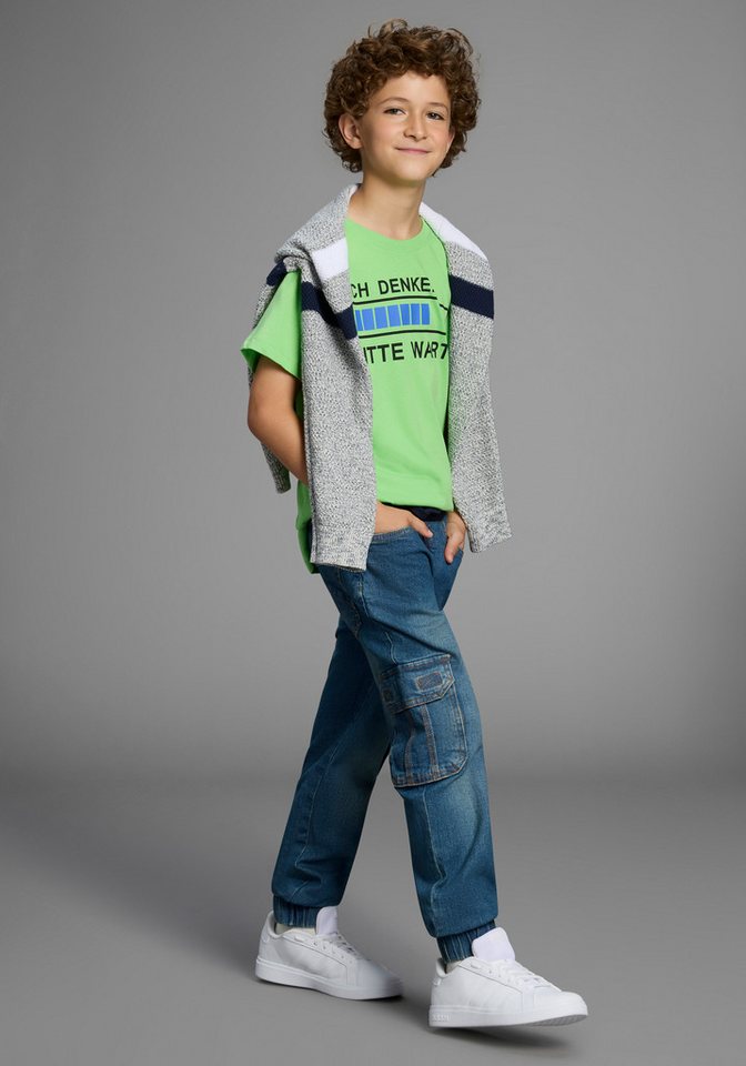 Arizona Cargojeans, Stretch-Jeans für Jungen gerades Bein, mit Bindeband und Gummizug, normale Taille – Bild 4 von 5