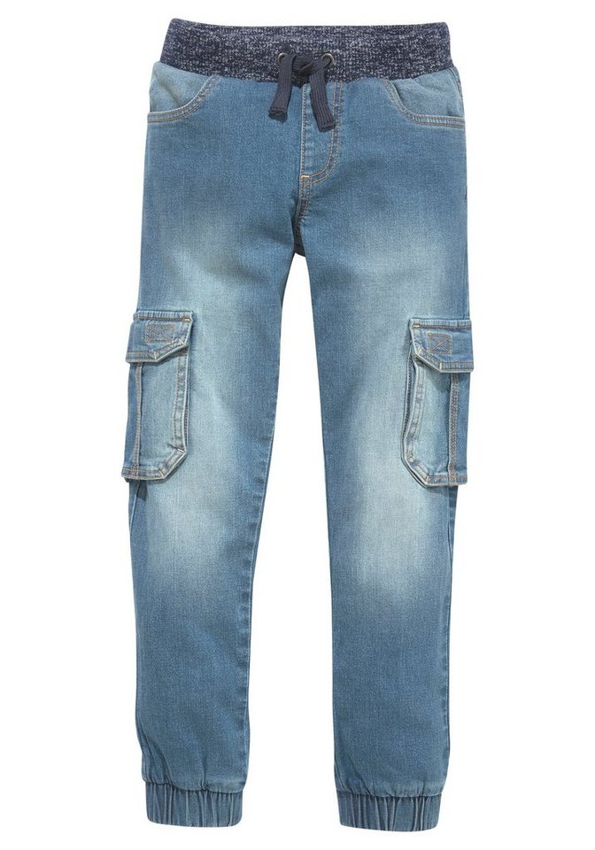 Arizona Cargojeans, Stretch-Jeans für Jungen gerades Bein, mit Bindeband und Gummizug, normale Taille – Bild 5 von 5