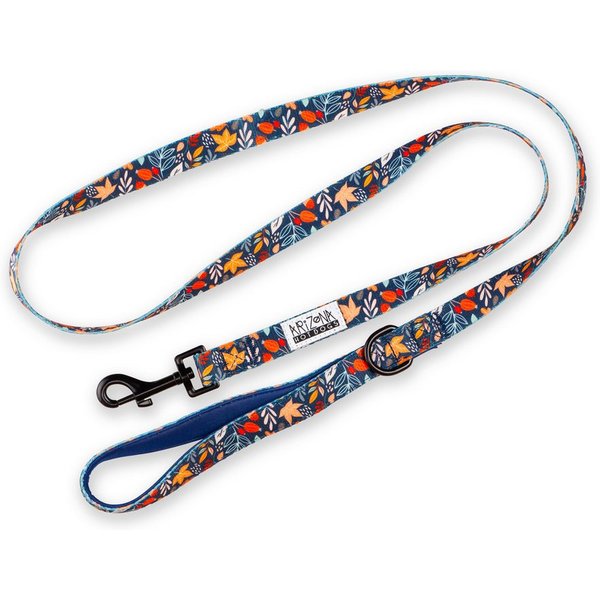 ARIZONA HOT DOGS Hundeleine 1,5m Schlaufe mit Neoprenpolster Fall in Love Blattmuster Bunt L
