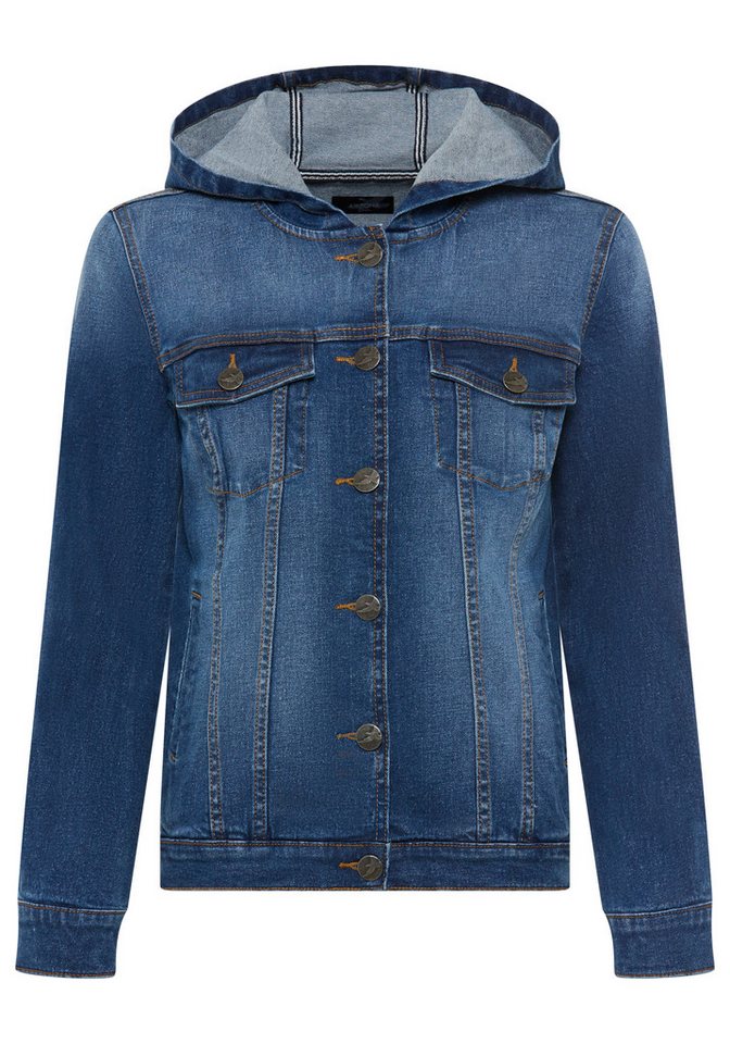 Arizona Jeansjacke mit Kapuze, Regular Fit, mit Knopfleiste, mit Knopf-Applikationen – Bild 5 von 5