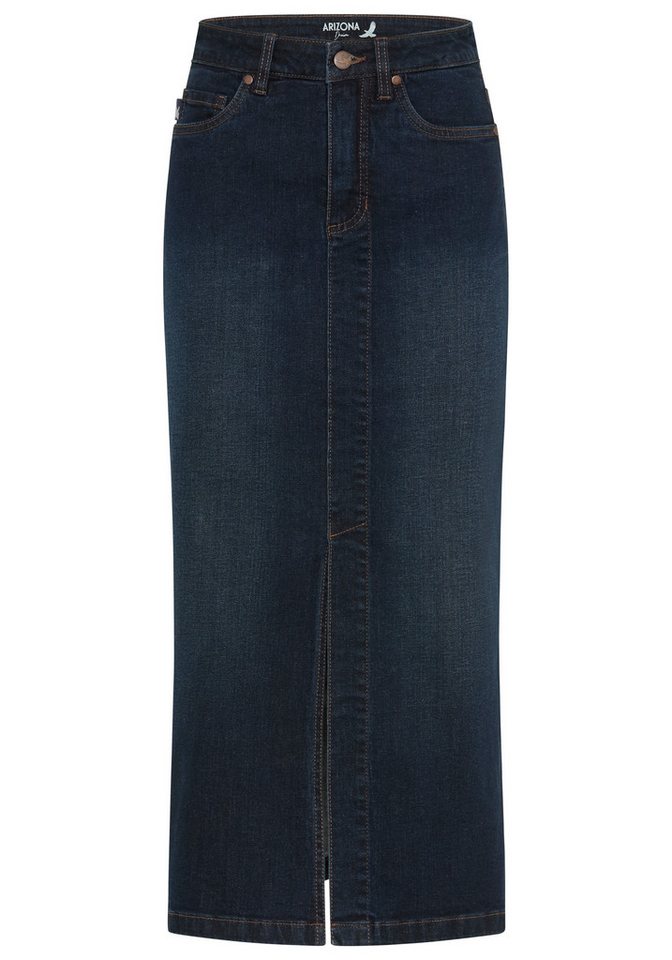 Arizona Jeansrock lang wadenlang, mit Schlitz, figurbetonte Passform, aus elastischem Denim – Bild 5 von 5
