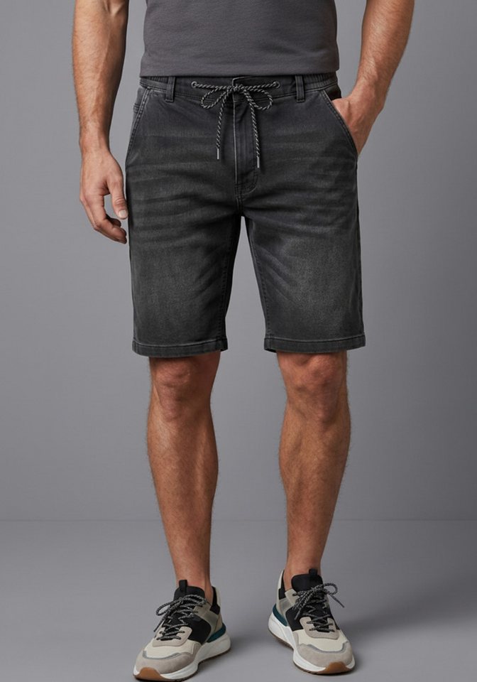 Arizona Jogg-Jeansbermudas Regular Fit, gerades Bein, niedrige Leibhöhe, mit Kordelzug – Bild 2 von 5