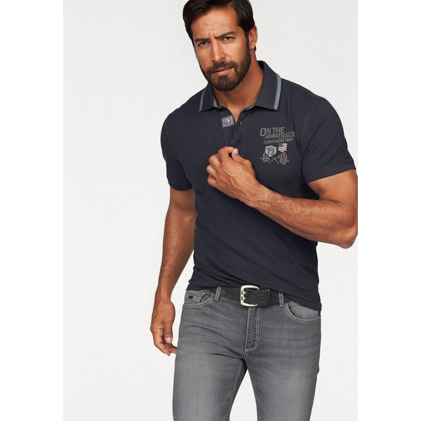 Arizona Poloshirt Kurzarm, mit Rippbündchen, Polokragen mit Knöpfen