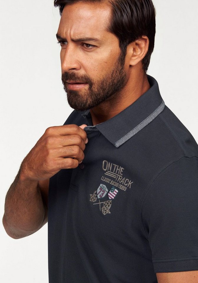 Arizona Poloshirt Kurzarm, mit Rippbündchen, Polokragen mit Knöpfen – Bild 3 von 5