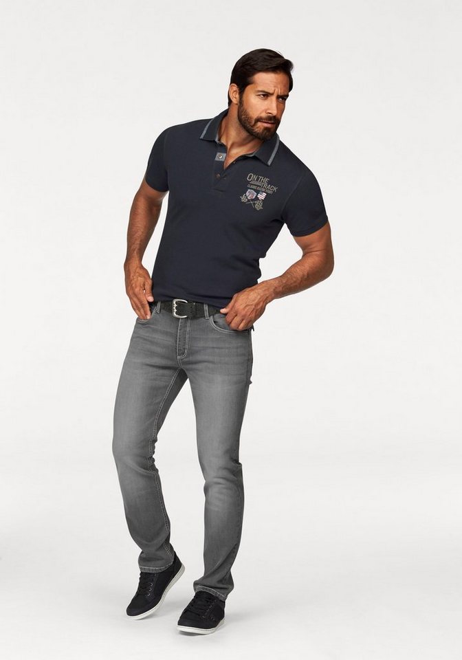 Arizona Poloshirt Kurzarm, mit Rippbündchen, Polokragen mit Knöpfen – Bild 4 von 5