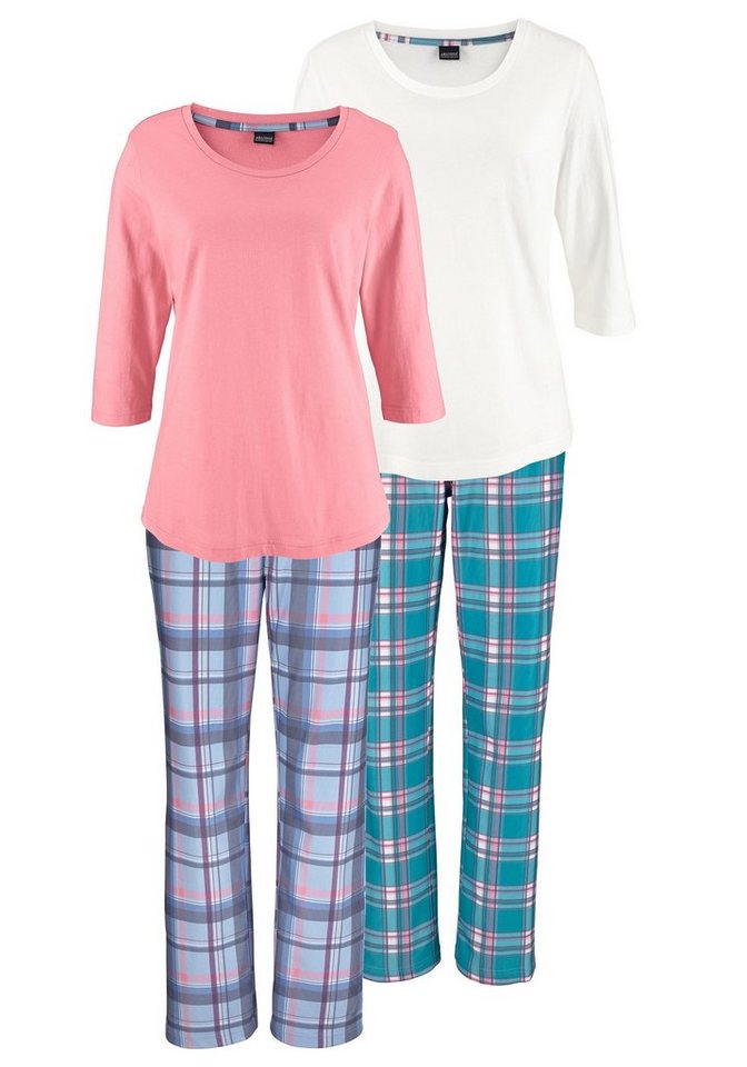 Arizona Pyjama (Packung, 4 tlg., 2 Stück) mit passenden Basicshirts – Bild 2 von 5