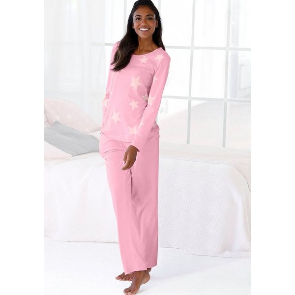 Arizona Pyjama (Set, 2 tlg) in melierter Optik mit Sternen