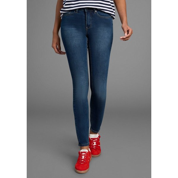Arizona Slim-fit-Jeans Shaping enge Passform, Röhrenjeans, Used-Look-Waschung, hohe Leibhöhe