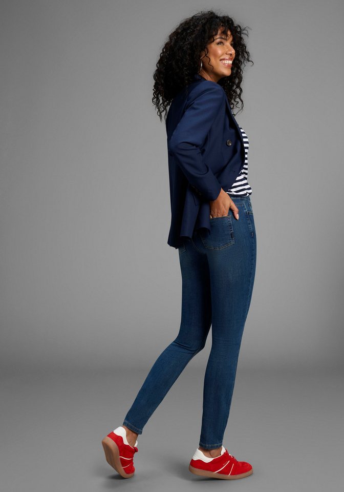 Arizona Slim-fit-Jeans Shaping enge Passform, Röhrenjeans, Used-Look-Waschung, hohe Leibhöhe – Bild 4 von 5