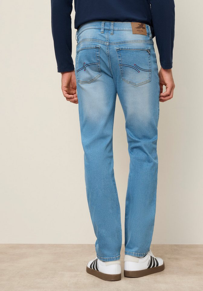 Arizona Straight-Jeans gerader Straight-Fit, aus elastischem Denim, niedrige Leibhöhe – Bild 3 von 5