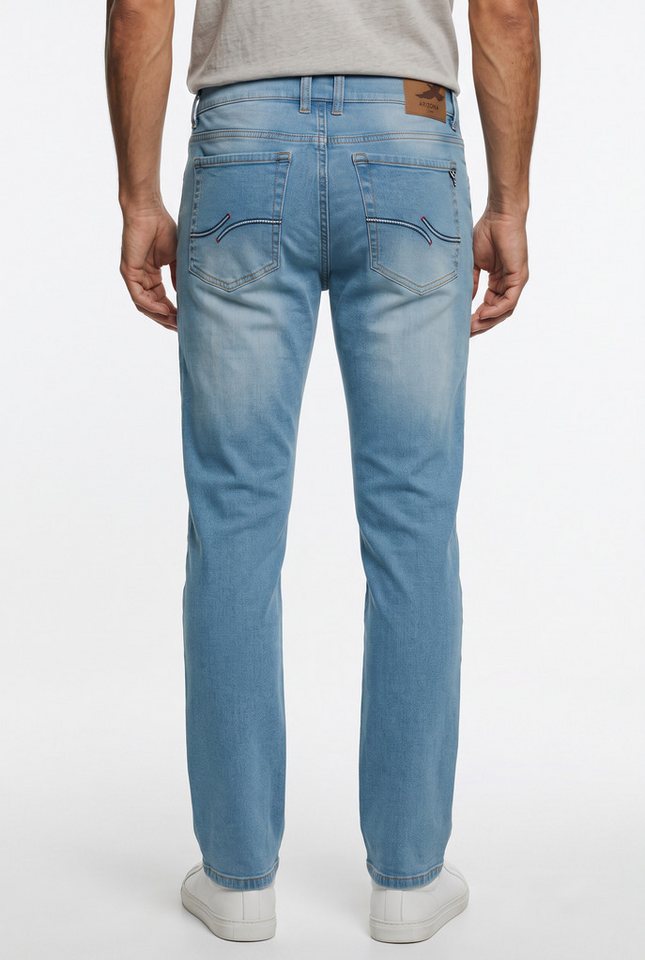 Arizona Straight-Jeans gerader Straight-Fit, aus elastischem Denim, niedrige Leibhöhe – Bild 4 von 5