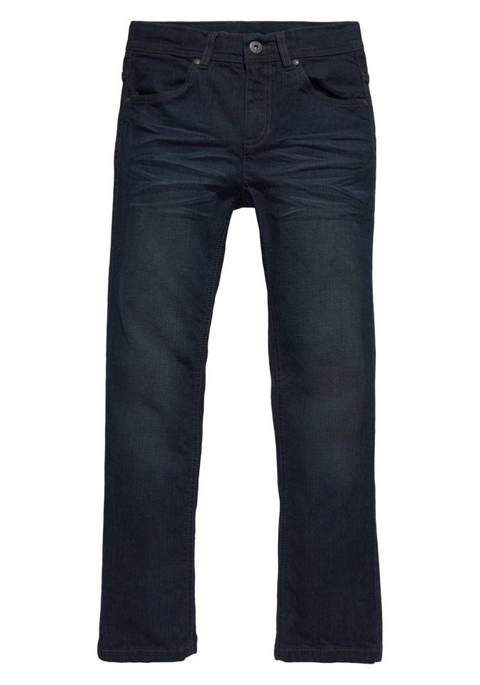 Arizona Stretch-Jeans, Basic-Jeans für Jungen gerade Beinform, Used-Waschung, niedrige Leibhöhe – Bild 5 von 5