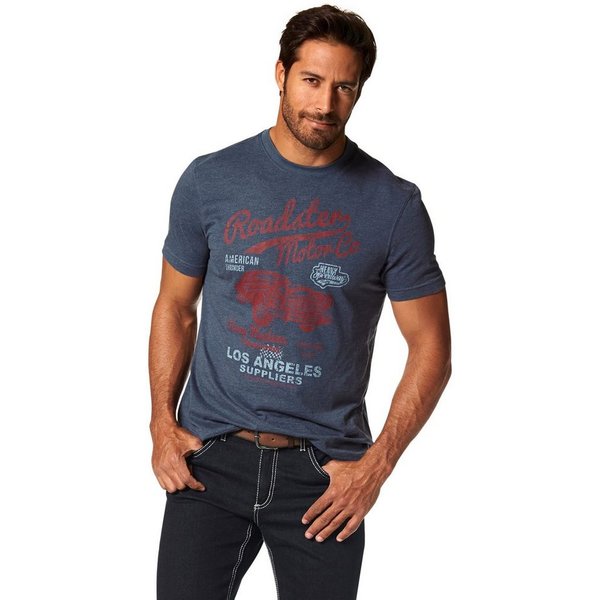 Arizona T-Shirt Kurzarm, melierte Optik, Rundhals, aus Baumwollmischung