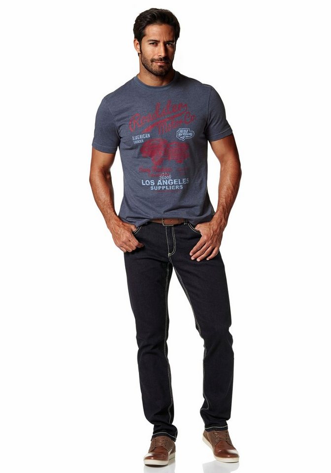 Arizona T-Shirt Kurzarm, melierte Optik, Rundhals, aus Baumwollmischung – Bild 3 von 5