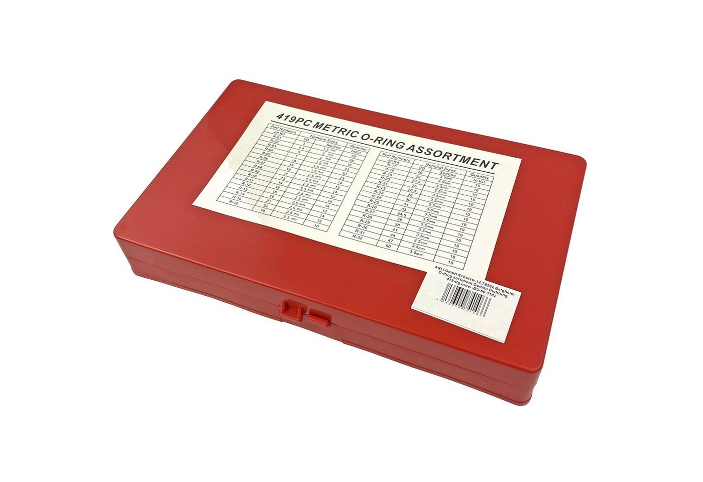 ARLI Dichtungsring O-Ring Sortiment 3 - 50 mm Dichtungsringe Gummi Dichtung KFZ Metrisch (Set, 419-St., verschiedene Dichtungsringe), Inkl. Aufbewahrungsbox aus – Bild 5 von 5