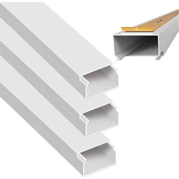 ARLI Kabelkanal Schraubbar mit Bodenlochung (4m Set, 4-St), PVC, schwer entflammbar, IP-Bewertung: IP40
