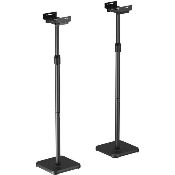 ARLI Lautsprecherständer Lautsprecher Ständer höhenverstellbar 853 – 1123 mm, (Spar-Set, 2-tlg., 2er Set, drehbar neigbar Kabelmanagement freistehend schwarz)