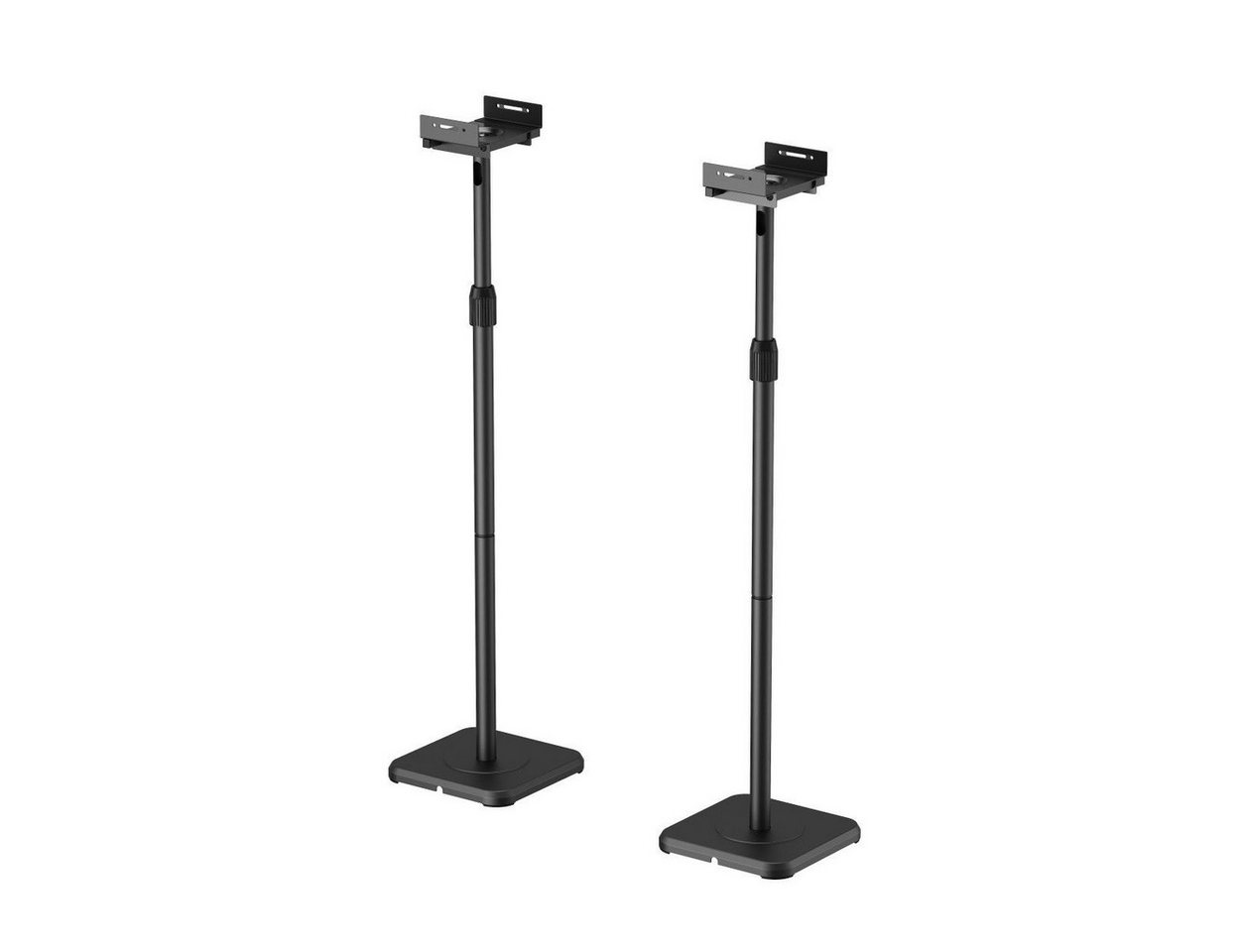 ARLI Lautsprecherständer Lautsprecher Ständer höhenverstellbar 853 – 1123 mm, (Spar-Set, 2-tlg., 2er Set, drehbar neigbar Kabelmanagement freistehend schwarz) – Bild 3 von 5
