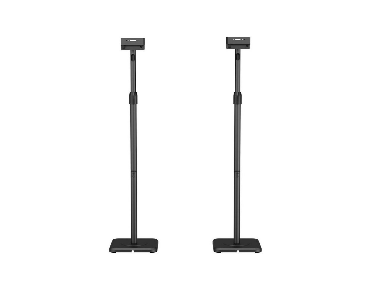 ARLI Lautsprecherständer Lautsprecher Ständer höhenverstellbar 853 – 1123 mm, (Spar-Set, 2-tlg., 2er Set, drehbar neigbar Kabelmanagement freistehend schwarz) – Bild 4 von 5