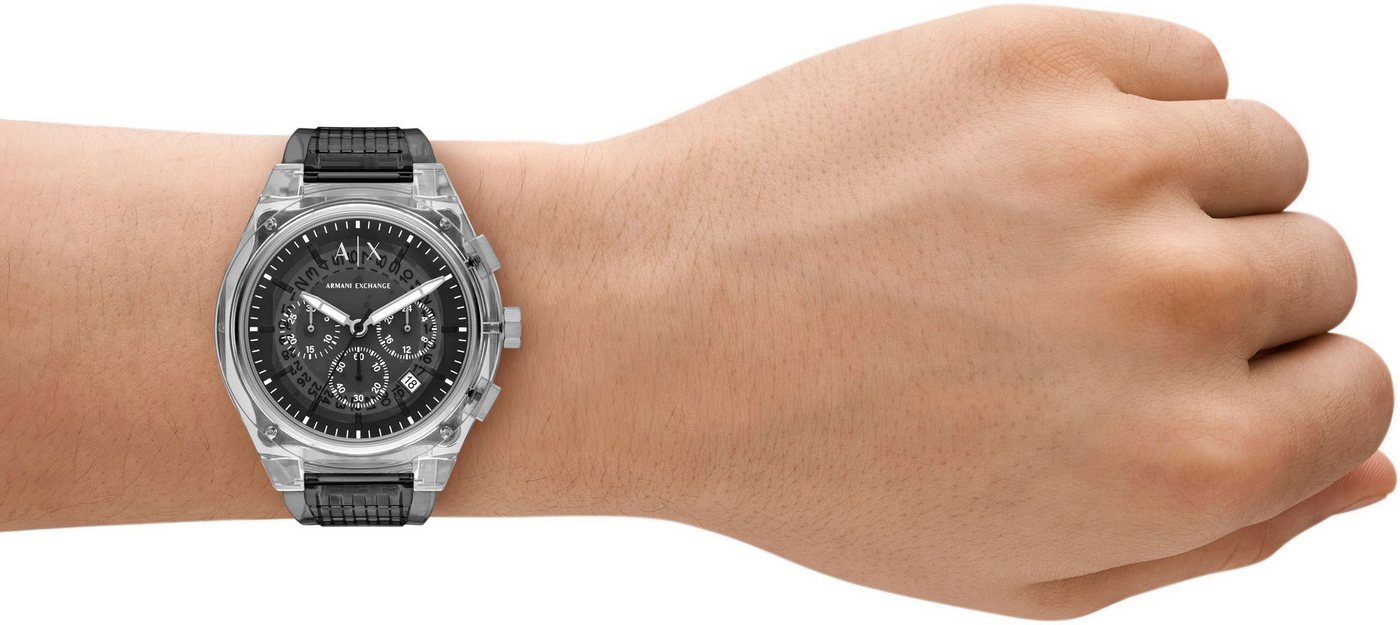 ARMANI EXCHANGE Chronograph SYNC AX4167, Quarzuhr, Armbanduhr, Herrenuhr, Polyurethanband, Datum, Stoppfunktion – Bild 5 von 5