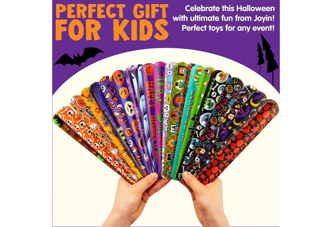 JOYIN Armband JOYIN 100 Halloween Armbänder, 25 Designs, für Kinder & Erwachsene – Bild 5 von 5