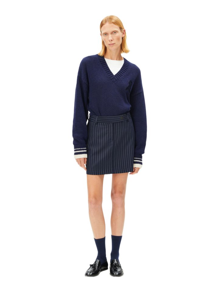 Armedangels Minirock blau,Basic,Lyocell,Gestreift,Regular Fit,Mittel – Bild 2 von 5