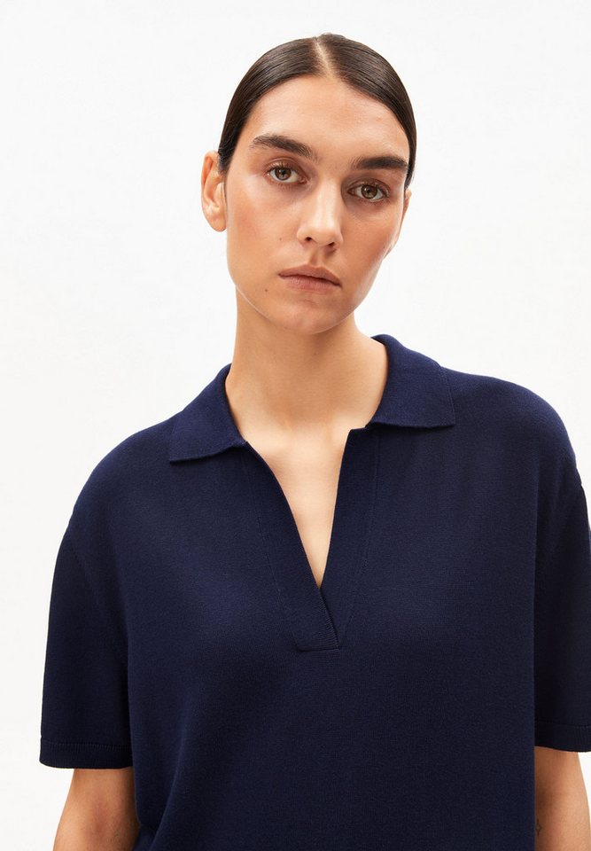 Armedangels Strickkleid FINE POLO Strickkleid aus Bio-Baumwoll Mix Kragen – Bild 3 von 5