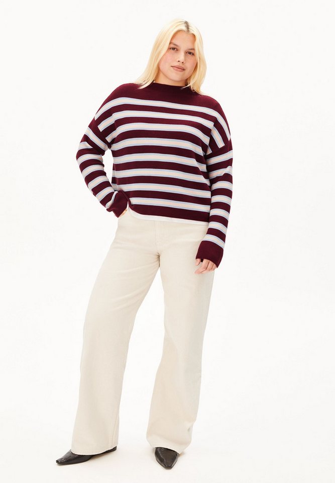 Armedangels Strickpullover MERINAA STRIPED Loose Fit – Bild 2 von 5