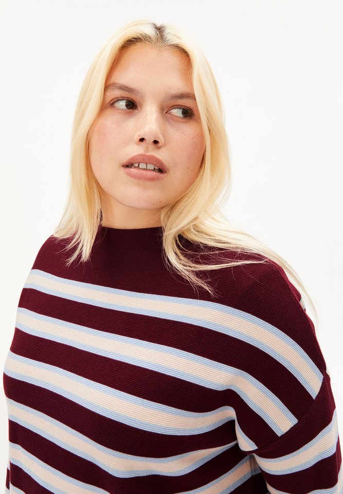 Armedangels Strickpullover MERINAA STRIPED Loose Fit – Bild 3 von 5