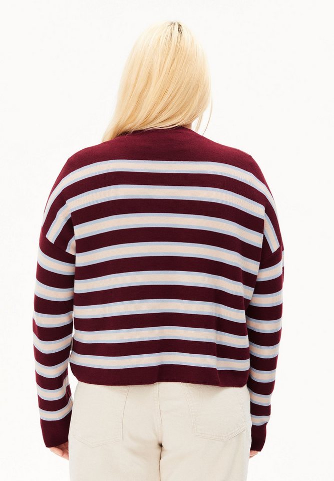 Armedangels Strickpullover MERINAA STRIPED Loose Fit – Bild 4 von 5