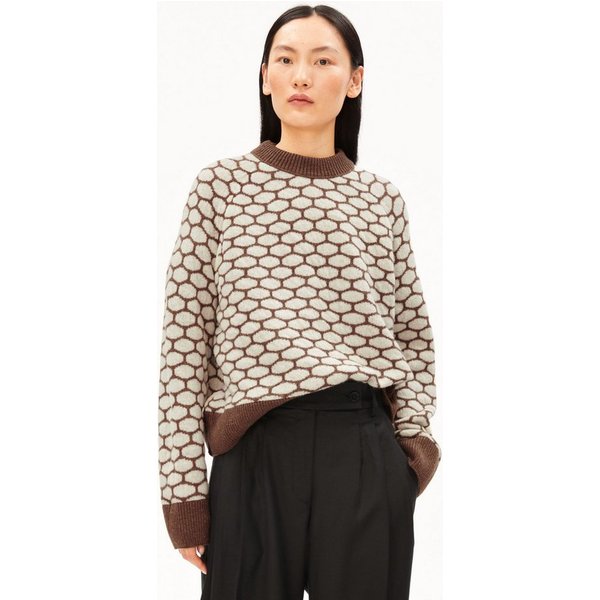 Armedangels Strickpullover MULTI DOTS Strickpullover aus Bio-Woll Mix Loose Fit